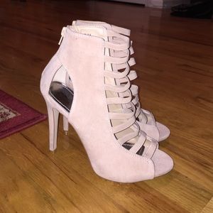 "Anne Michelle" Open Toe High Heels, Size 7.5