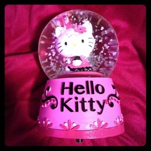 🎀💗🐱ADORABLE hellokitty snow globe plays music!