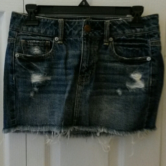 AEO denim mini skirt