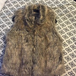 Faux fur vest