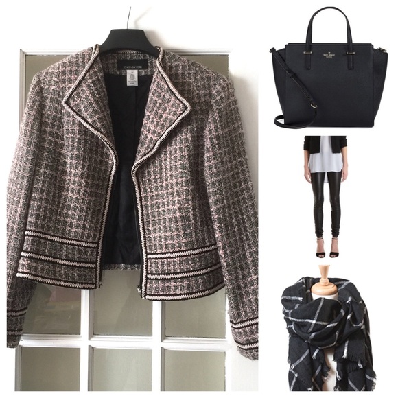 Jones New York Jackets & Blazers - Boucle-Knit Plaid Jacket/Blazer