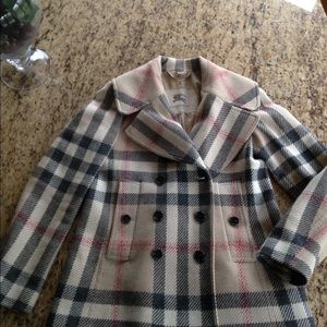 FOR TRADE @lcbaby32183 Burberry Plaid Pea Coat