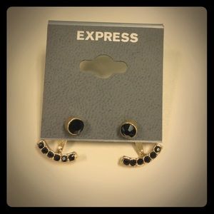 Brand new express black and gold ear jackets