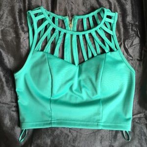 Joyce Leslie Teal Crop Top