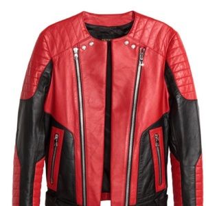 Men's - Balmain x H&M leather biker jacket