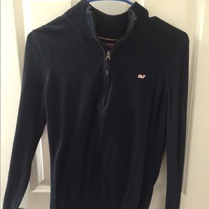 Navy women's vineyard vines 1/4 sweater size small