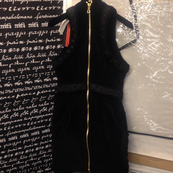 Balmain X H&M black velvet Dress with Braiding - Picture 3 of 3