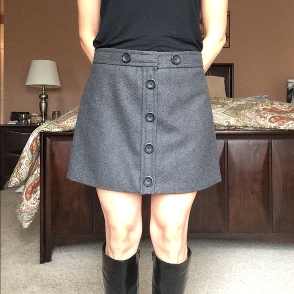 GAP Grey Wool Mini Skirt