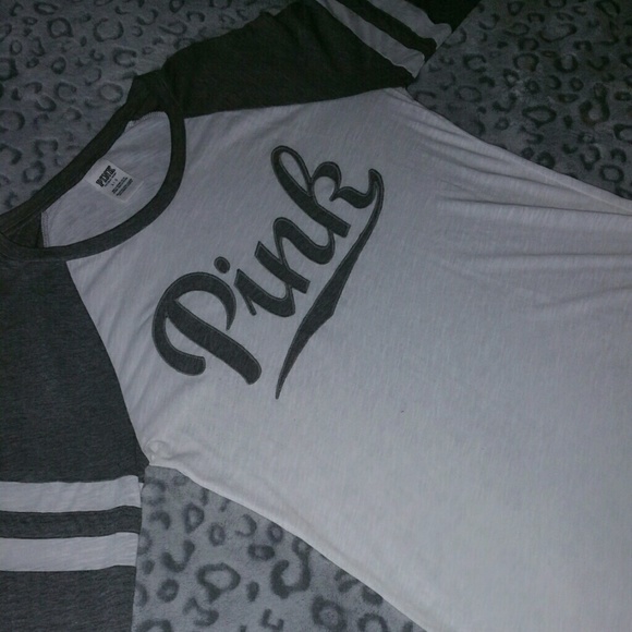 Grey and white vs pink baseball shirt