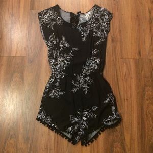 Black and white romper