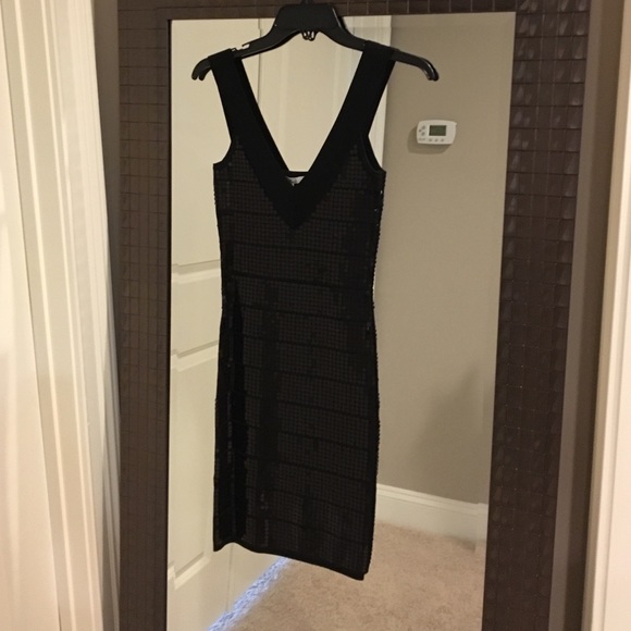 BB Dakota black sequin bodycon dress XS NWT