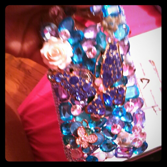 Note 4 bling blue case