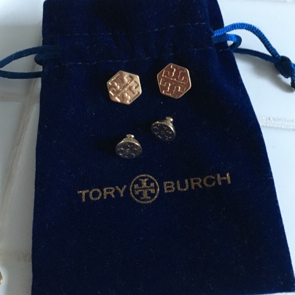 Last Marddown❗️Tory Burch Large Hexagon logo studs