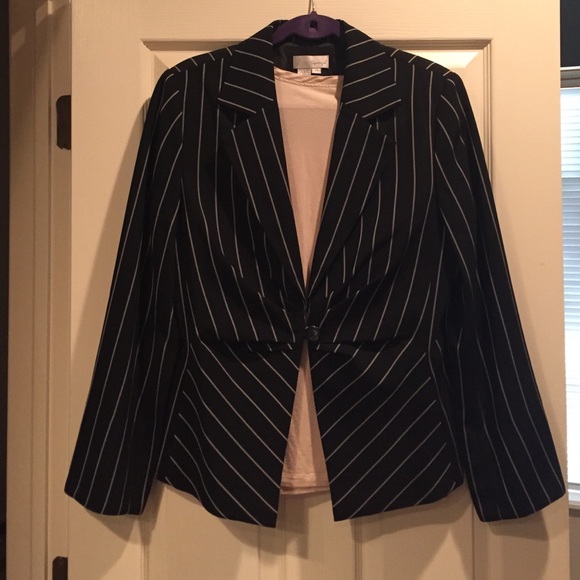 Wide Pinstripe Blazer