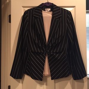 Wide Pinstripe Blazer