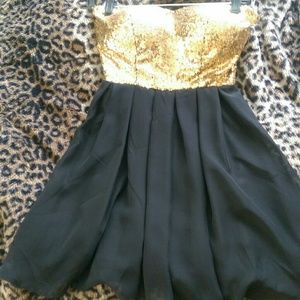 Black/Gold Sequin dress