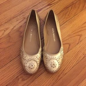 Jack Rogers Gold Flats!