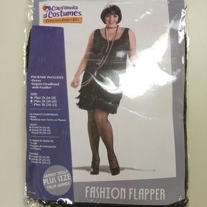 NEW Plus Size Black Flapper Dress / Costume