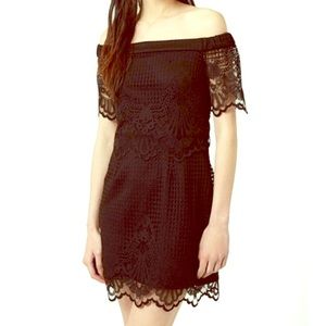 Topshop black off should dress.