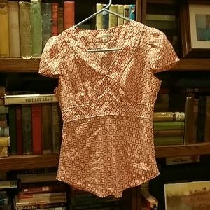 Orange banana republic v-neck shirt