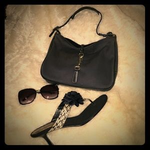 COACH Baguette ~ Black Nylon/Leather