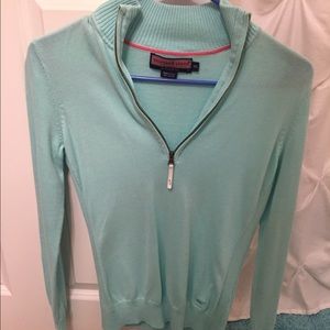Mint green vineyard vines 1/4 sweater size XS