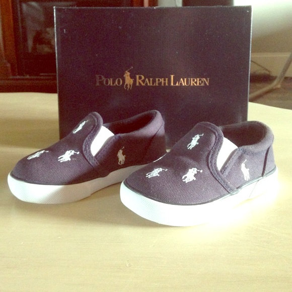 Ralph Lauren 6 toddler navy/white shoes