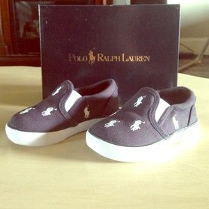Ralph Lauren 6 toddler navy/white shoes