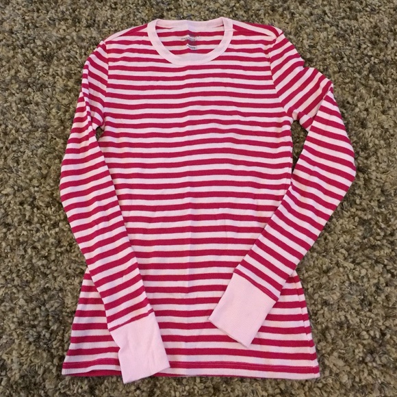 Old Navy pink stripe thermal