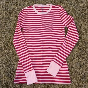 Old Navy pink stripe thermal