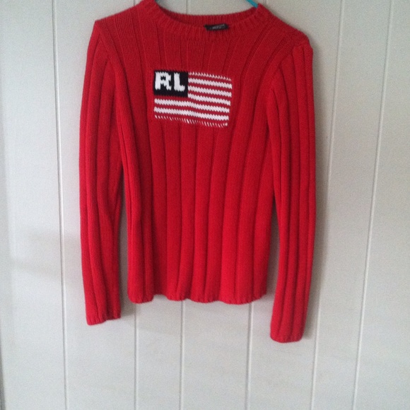 Red Ralph Lauren American Flag sweater