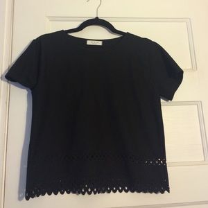 Adorable black crop top!