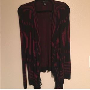 Burgundy Aztec Cardigan✨