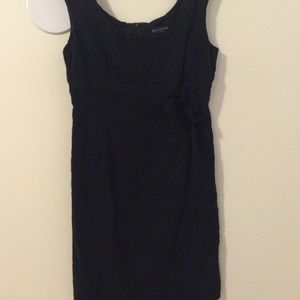 Ann Taylor black eyelet sleeveless dress.