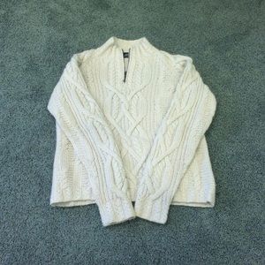Cream quarter zip sweater