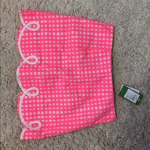 NWT Lilly Pulitzer hot pink gingham mini skirt