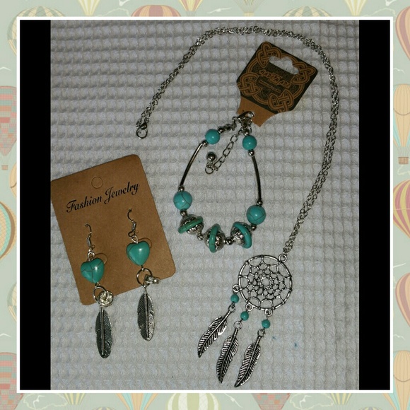 Jewelry - *3 PC DREAMCATCHER & FEATHERS BOHO SET