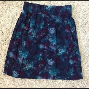 Blue patterned skirt