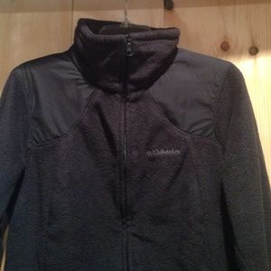 Columbia black fleece Jacket EUC