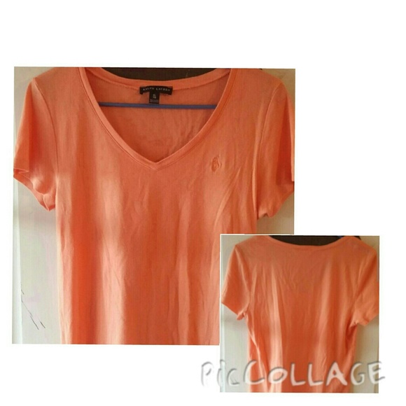 Ralph Lauren Women's Peach Tee Size XL