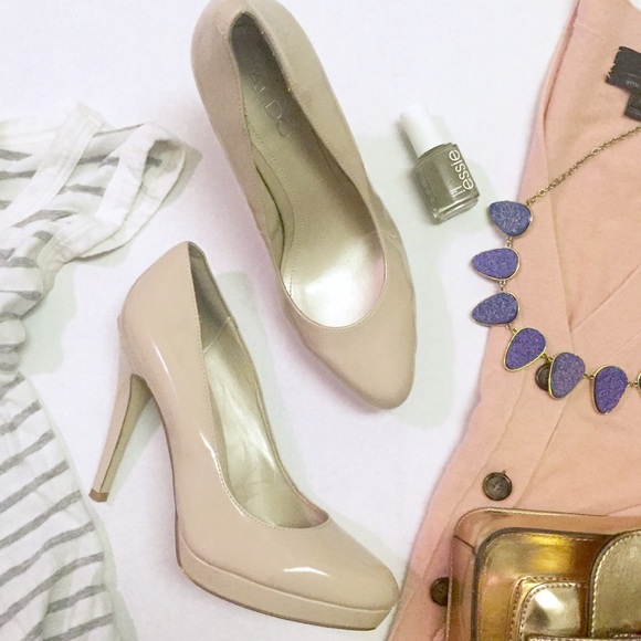 ALDO Shoes - Aldo Moos Nude Heels