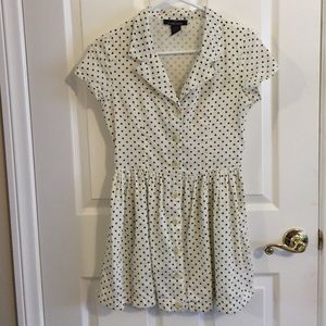 white polka dot vintage dress