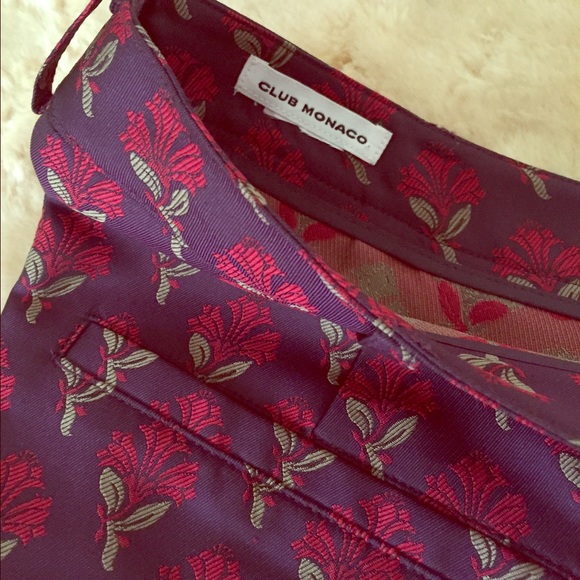 Club Monaco cropped print pants