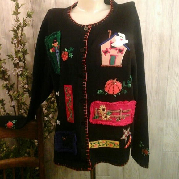 Festive fall sweater.