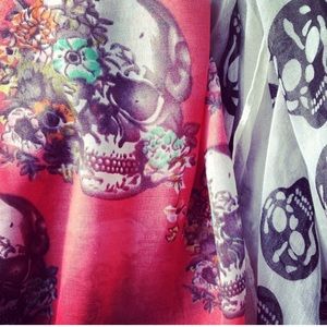 2 gorgeous skull scarves.