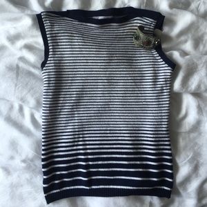Blue striped Zara knitted crop top 😀