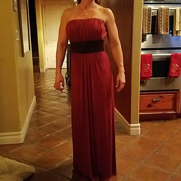 Long Flowing dress! Rust color.
