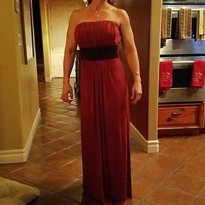 Long Flowing dress! Rust color.