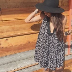 LF iso halter open back dress