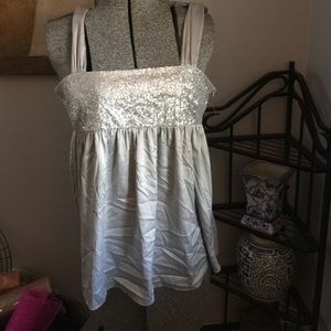 Tank silver holiday feel New York & company